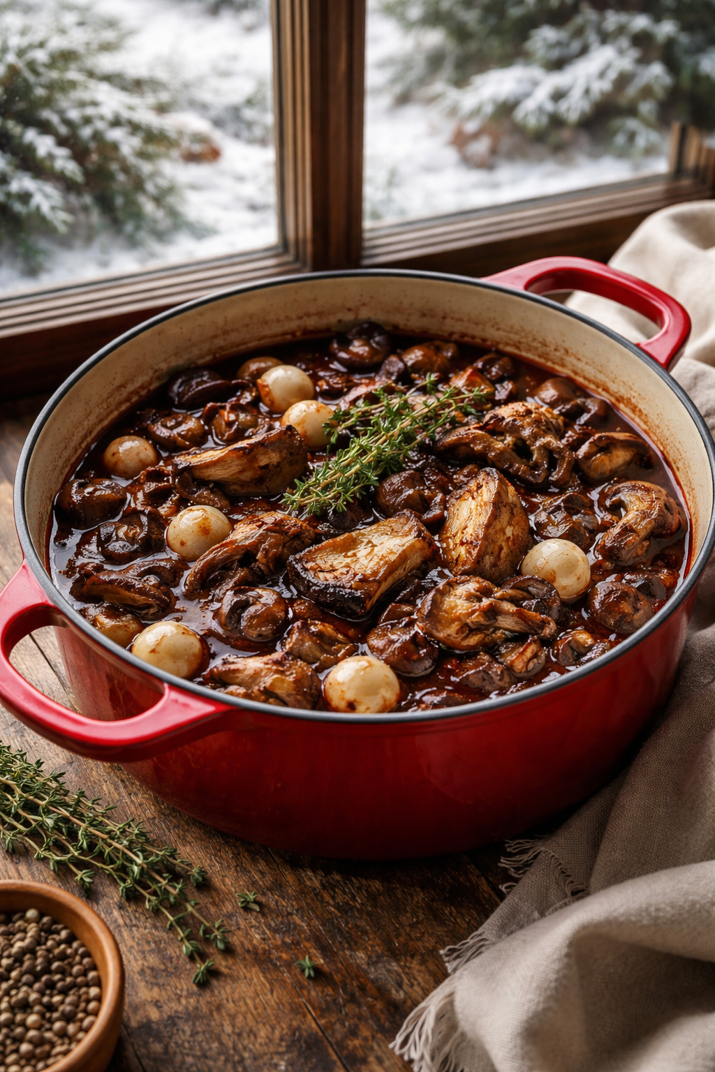 Chef Amelio's new dish. Hen-au-Vin